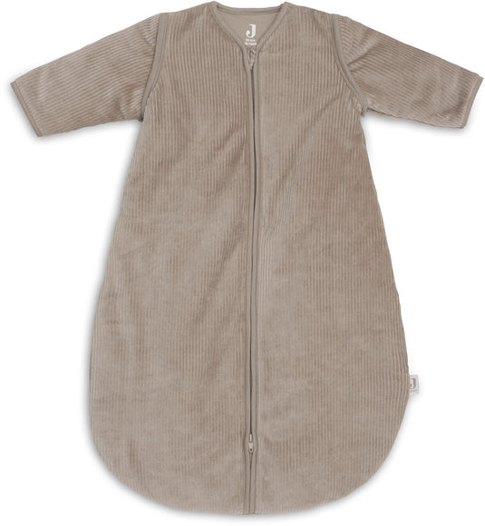 Jollein slaapzak met afritsbare mouw rond 90cm rib milky coffee