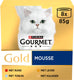 Gourmet gold mousse - kattenvoer natvoer - tonijn lever kalkoen rund - 48 x 85 g
