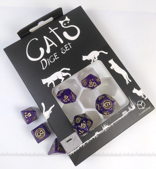 Q-workshop cats dice set - purrito