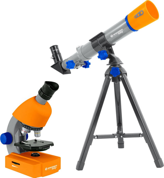 Bresser junior telescoop- en microscoopset met smartphone adapter