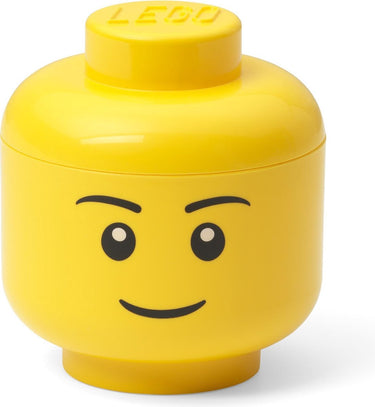 Lego - opbergbox hoofd boy mini - polypropyleen - geel