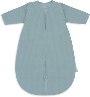 Jollein baby slaapzak zomer met afritsbare mouw 110cm - rond - ajour sea green - zomerslaapzak