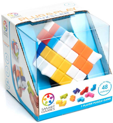 Smartgames - plug play puzzler (48 opdrachten) - fidget toy - kubus puzzel