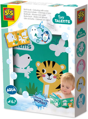 Ses creative tiny talents kleuren met water - badboek met dieren - vanaf 6 maanden - badspeelgoed - knoeivrij - schoencadeautjes sinterklaas