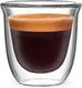 Bialetti firenze dubbelwandige espresso glazen – 80 ml – set van 2 – borosilicaatglas – vaatwasserbestendig