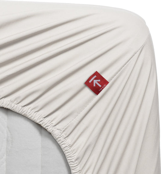 Beddinghouse percale katoen - topper hoeslaken - 160x200 - gebroken wit
