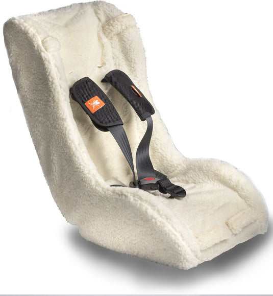 Melia Bakfiets Inzetstoel - Comfortabele peuterstoel voor fietskar - Wit, 75x25x15cm, 5-punts gordel