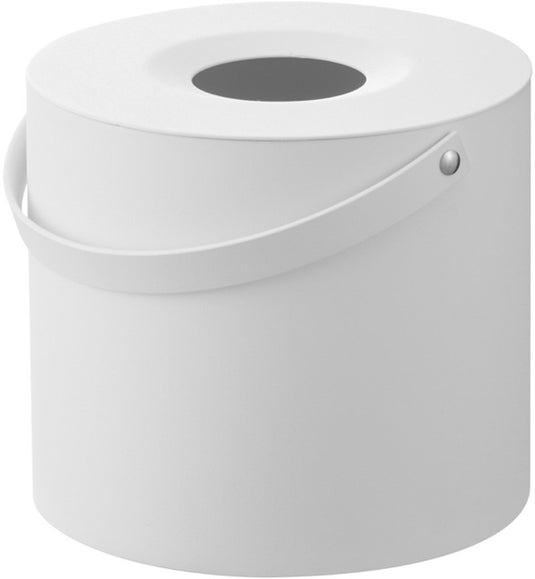 Yamazaki tissuebox rond met handvat - tower - wit