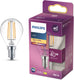 Philips led lamp - kogellamp met e14 fitting - warmwit licht: 2700k - 40w - helder glas
