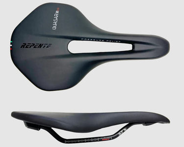 Repente zadel quasar s 2.0 thermoplastic stalen rails zwart