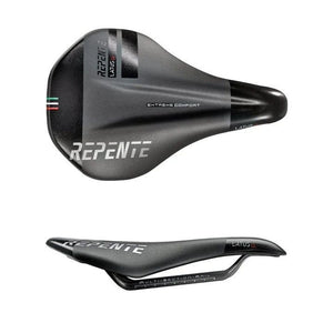 Repente zadel latus cl full carbon zwart zilver logo