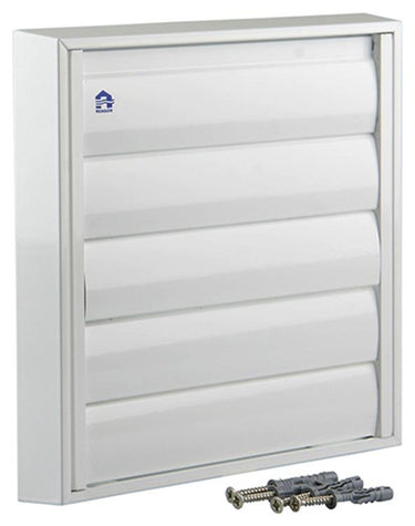 Renson 1006254 - dampkaprooster opbouw 433 alu ral 9010 210x210mm | 2 stuks