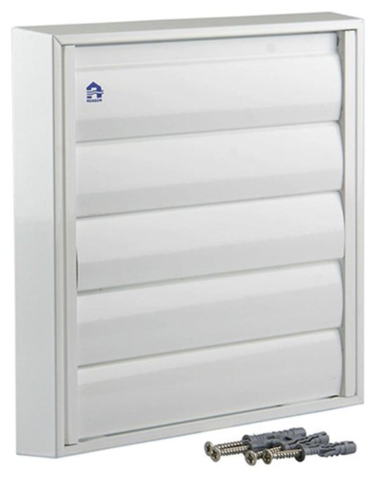 Renson 1006254 - dampkaprooster opbouw 433 alu ral 9010 210x210mm | 2 stuks