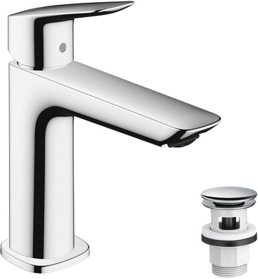 Hansgrohe logis fine - wastafelmengkraan - ééngreeps bediening - met afvoerplug - 100mm - chroom