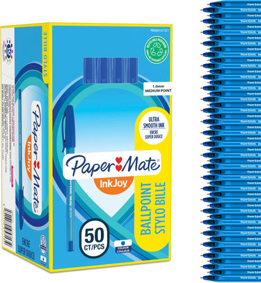 Paper mate inkjoy 100st-balpennen | medium punt (1,0 mm) | blauw | 50 stuks