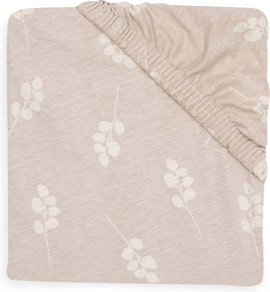 Jollein - hoeslaken jersey 60x120cm - wieg, ledikant, babybed - twig - wild rose