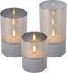 Lucide velas - tafellamp - batterijen - ø 8 cm - led - 3x0,2w 2700k - fumé - set van 3