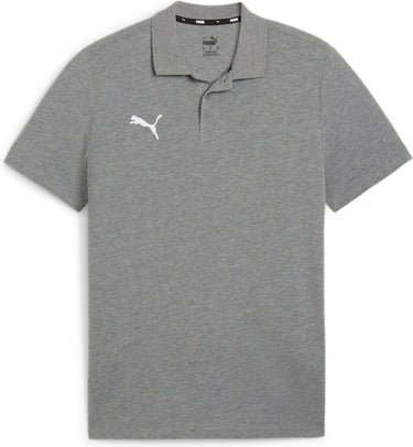 Puma teamgoal casuals polo heren sportshirt - medium gray heather- white