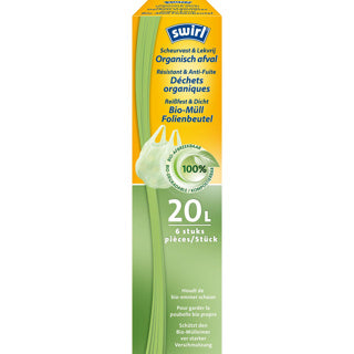 Swirl bio pedaalemmerzakken handvat 20 l 6 stuks | 4 stuks