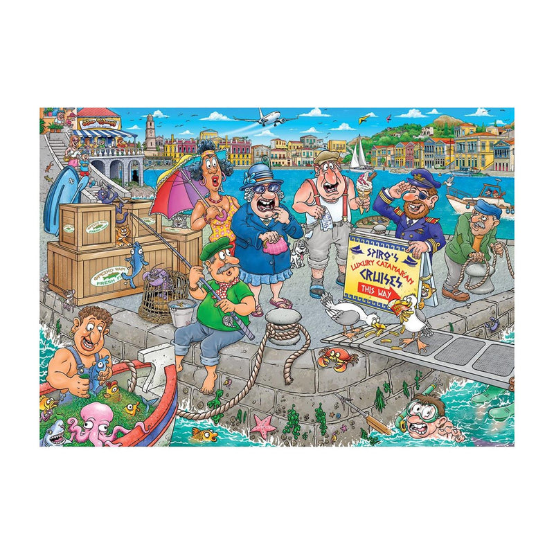 Load image into Gallery viewer, Jumbo wasgij original 47 legpuzzel - de boot in! - 1000st.
