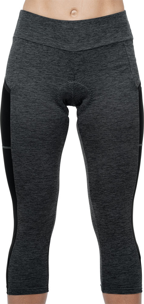 Load image into Gallery viewer, Cube atx ws cropped tights - women's bike pants with pad
