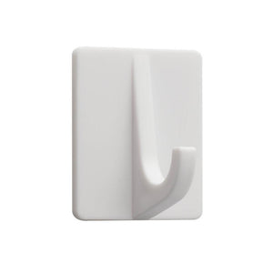 Tiger baseline plakhaak rechthoek s wit kunststof set a 6 stuks 29x32x14mm