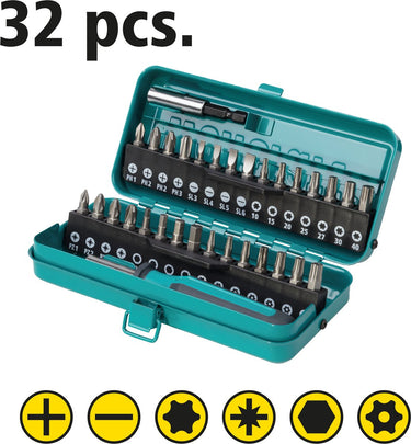 Wolfcraft - micro bitjes set - precisie schroevendraaierset - 32 delig - incl. bithouder en schroevendraaier - 1388000