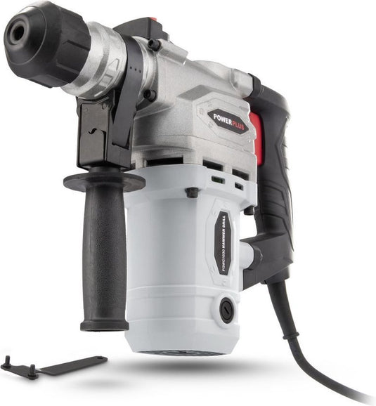 Powerplus elektrische klopboormachine powc1030 - 3 in 1: boren hamerboren en beitelen, 900 w boormachine, 3.5 j, sds-plus