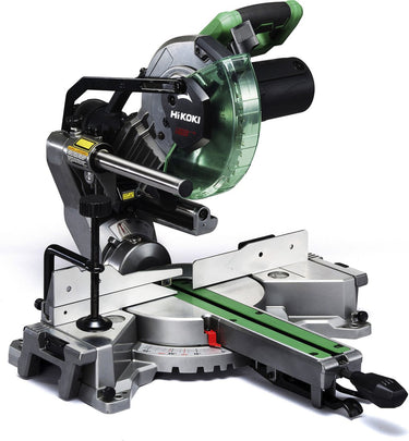 Hikoki afkortzaag c8fshgwaz, 216mm, asgat 30mm, 1100w, met laser, inclusief zaagblad