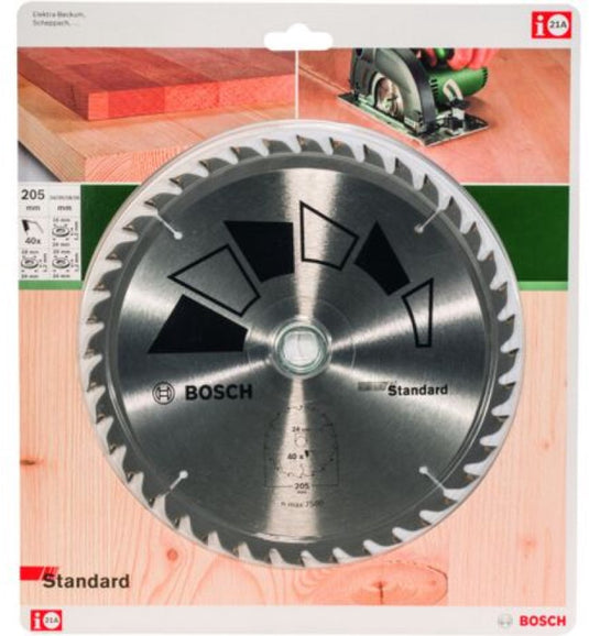Bosch - cirkelzaagblad standard 205 x 24 20 x 2,2 mm - 40 tanden