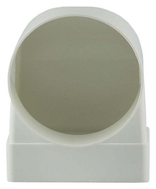 Renson 1006407 - pvc hoekverbinding rechth rond90° 7017 wit ø 100 | 3 stuks
