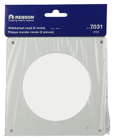 Renson 1006426 - set 2 st.pvc afdekplaten 7031 wit ø 100 | 5 stuks