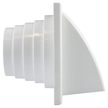 Renson 1006383 - dampkaprooster 1 klep 741 dia pvc ral 9010 ø100-130 | 2 stuks