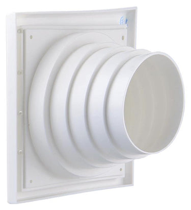 Renson 1006385 - dampkaprooster 4 klep 742 dia pvc ral 9010 ø100-130 | 2 stuks