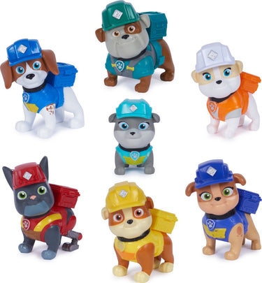 Rubble crew - cadeauset met 7 speelfiguren - paw patrol speelgoed