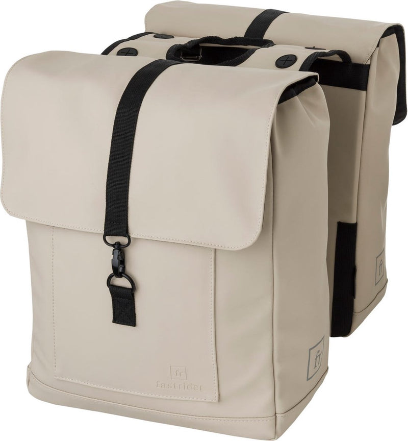 Load image into Gallery viewer, Fastrider jaxx ii dubbele fietstas – mik-compatibel – 28l – waterafstotend – incl. laptopvak – taupe
