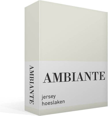 Ambiante jersey hoeslaken - lits-jumeaux - off-white