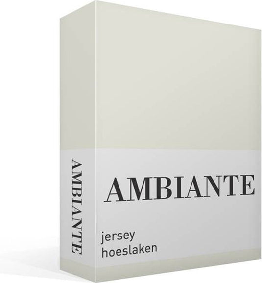 Ambiante jersey hoeslaken - lits-jumeaux - off-white