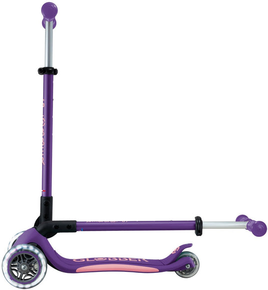 Globber 3-wiel step - primo foldable plus lights purple - paars - lichtgevende wielen - vouwbaar - in hoogte verstelbaar - vanaf 3 tot 9 jaar
