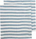 Meyco baby fat stripe pre-washed hydrofiele doeken - 2-pack - pre-washed hydrofiel - jeans blue - 70x70cm