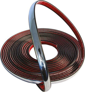 Carpoint sierstrip chroom 12 mm – 8 meter – zelfklevend – universeel – voor binnen buiten – flexibel – luxe afwerking