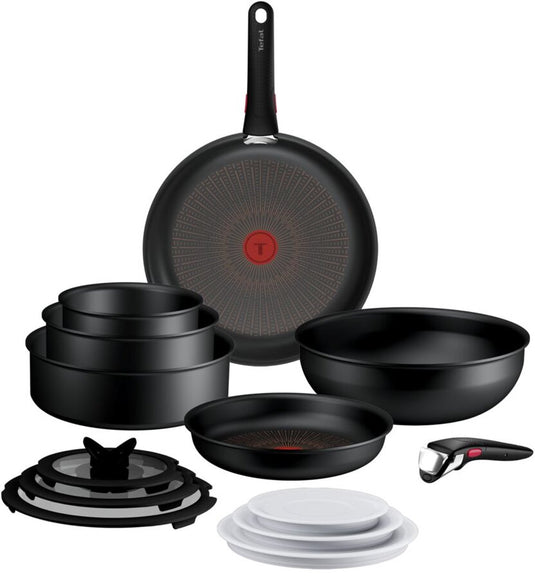 Tefal ingenio excellence fusion - pannenset - 14-delig - inclusief deksel - handgrepen