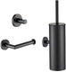 Plieger vigo toiletset accessoires – wc borstel – wc rolhouder – handdoekhaakje - 10 jaar garantie – mat zwart