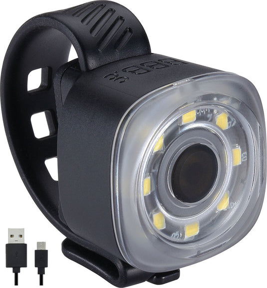 Bbb cycling spirit minilamp koplamp fiets - fietsverlichting usb oplaadbaar - fietslampje voorlicht - 30 lumen - waterdicht - lange accuduur - bls-225