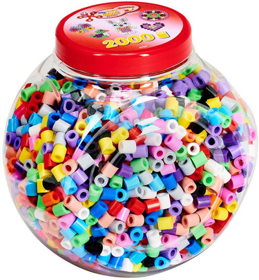 Hama maxi strijkkralenset in pot pastelmix, 2000st.