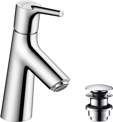 Hansgrohe talis s - wastafelmengkraan - ééngreeps bediening - met afvoerplug - 80mm maat - chroom