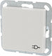 Gira system 55 contactdoos - inbouw - 1-voudig - randaarde - met klep - polarwit