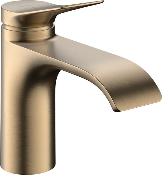 Hansgrohe vivenis ééngreeps wastafelkraan 80 coolstart zonder waste brushed bronze