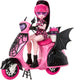 Mattel monster high draculaura-pop en haar scooter roze