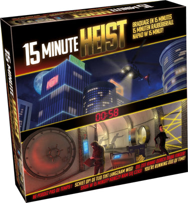 Tactic 15 minute heist – bordspel – coöperatieve bankroof tegen de klok – teamwork en tactiek – escape game beleving – 2 tot 4 spelers – vanaf 8 jaar